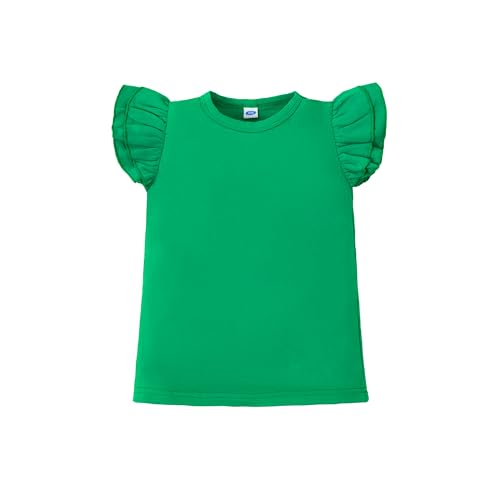 Image of LYSMuch Toddler Girls Short Sleeve Ruffle Basic Blouse