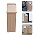 8 Gallon Trash Can with Hinged Flap Cover, Large Capacity 30L Rubbish Bin, 11.8