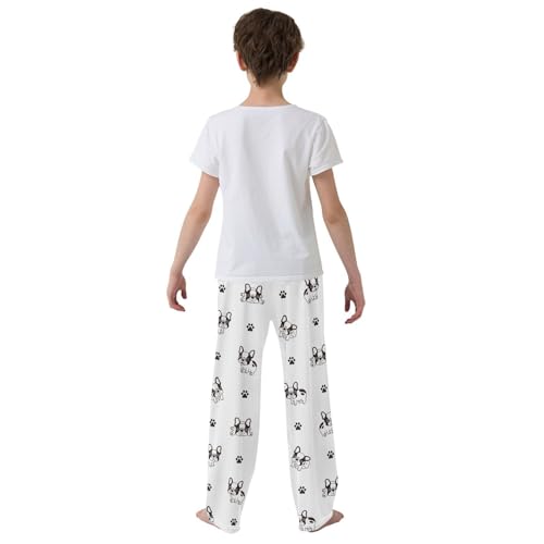 Boys' Pants Cute Bull Dog Long Bottoms Jogger Pants Elastic Waist Trousers with Pockets S-XL3