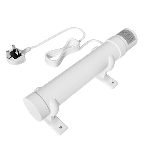 BrightArk 1FT Tubular Heater with Thermostat 60W Wardrobe for Greenhouse Shed Airing Cupboard AC220-240V - Mounting Brackets Included
