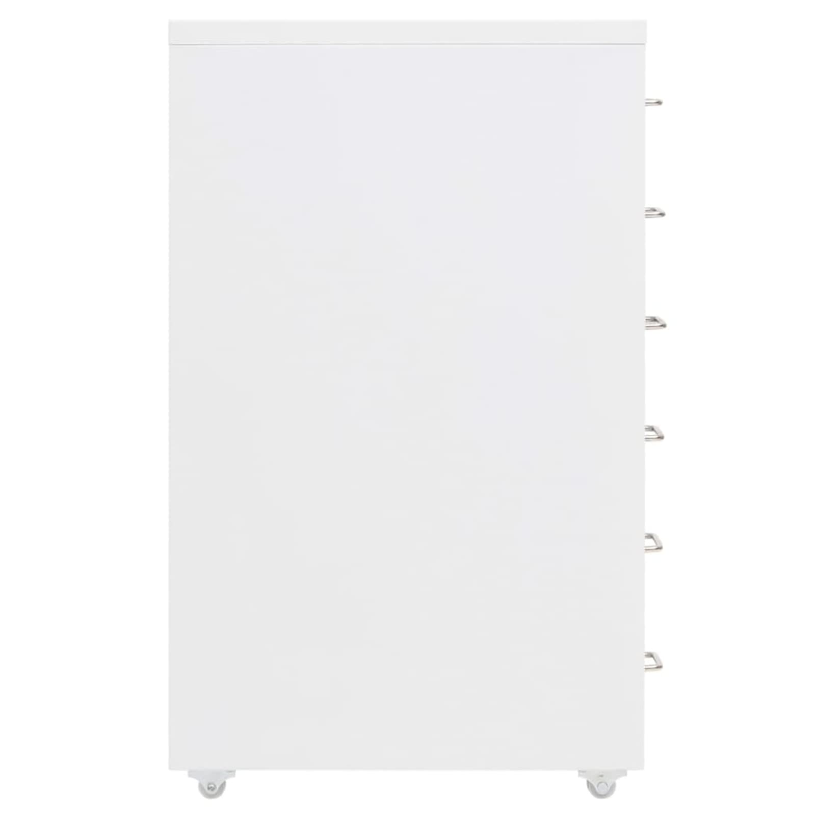 Schedario Mobile Bianco 28x41x69 cm in Metallo,Schedario,Schedario da Ufficio,Mobiletto per Documenti