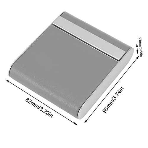 Cigar Case, 20 Pcs Dampproof Plush Inside Lightweight Cigar Box Aluminum Alloy Magnetic Suction For Outdoor(Grey) #TOP5
