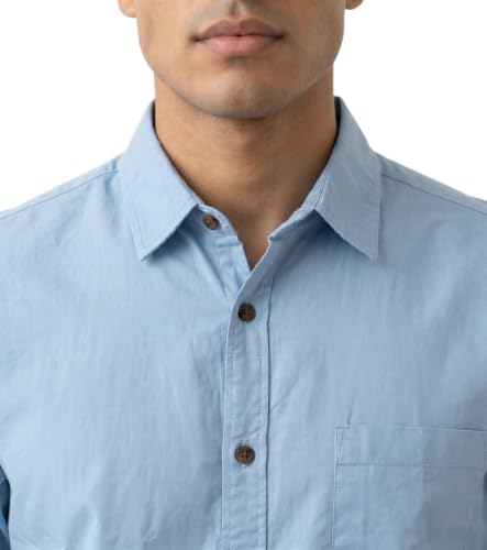 Image of Amazon Brand - INKAST Men Solid Cotton Shirt | Casual Wear | Basic Essential Plain Everyday & Office Wear | Full Sleeve | Regular Fit