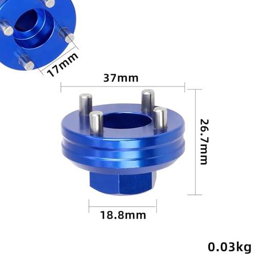 Image of DPTOOL Steering Stem Triple Nut Removal Tool Compatible with Ducati 748 749 900 916 996 998 999 1098 1098S Triple Tree Nut Wrench Replace 887131058