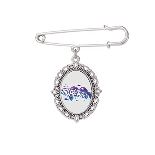 Broche poisson bleu et violet au design soigné pour rehausser l'éclat d'un chemisier