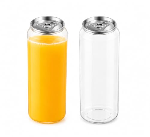 Image of 16.9 Oz 500 ml Disposable Juice Bottles 100 Pack Sealable Can Cups