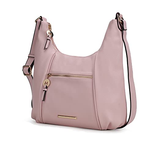 Image of MKF Collection Crossbody Bag for Women - PU Leather Hobo Handbag - Designer Side Messenger Purse, Shoulder Crossover