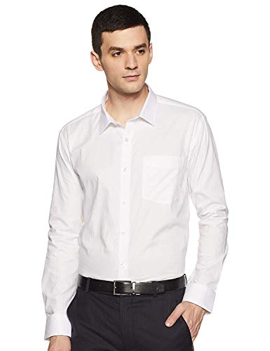 Image of PROLIFE Men's Regular Fit Formal Full Sleeves Shirt (Solid White)
