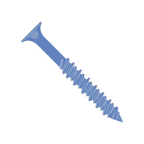 3/16" x 4" Concrete Screws/Phillips/Flat Head/Blue Perma-Seal/Case Hardened Steel / 1 Drill Bit Per Box (Carton: 100 pcs)