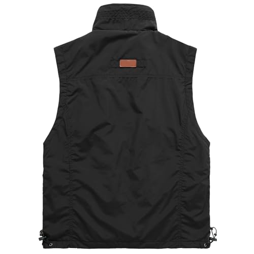 CHIACJYRSEDK Damen Cargo Weste Ärmellos Damenweste Outdoor Leichte Arbeitsweste Warm Freizeitjacke ohne Ärmel Weste Casual Reporterweste mit Vielen Taschen Frauen Outdoorweste Dünn Übergangsweste