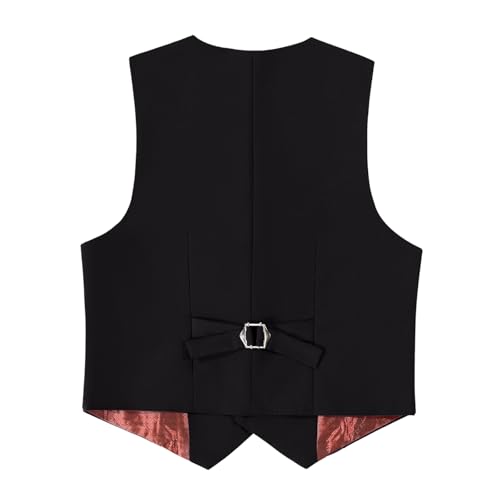 Image of Boys Formal Suit Vest Solid Vest for Toddler Kids Formal Wedding Outfit