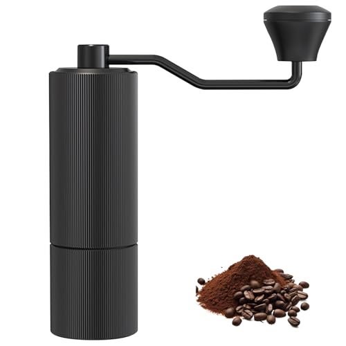 ANGGREK Molinillo de café Manual, Molino de café Portátil con Rebabas de Acero Inoxidable y 30 Configuraciones de Molienda para el Hogar y los Viajes