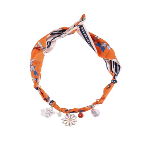 Todu Scarf Necklace with Charm for Women Bow Flower Daisy Star Heart Bandana Choker Necklace Boho Beach Jewelry