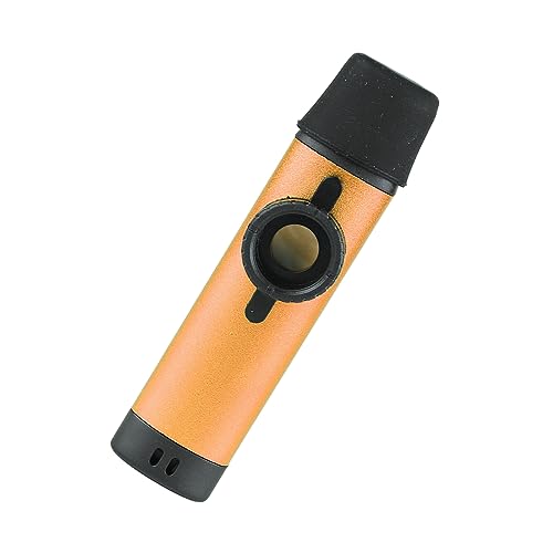 Aluminum ABS with 5Pcs Flute Kazoo Diaphragm Adjustable Tone Musical Accessories for Both Beginners and Experienced Players (Gold)