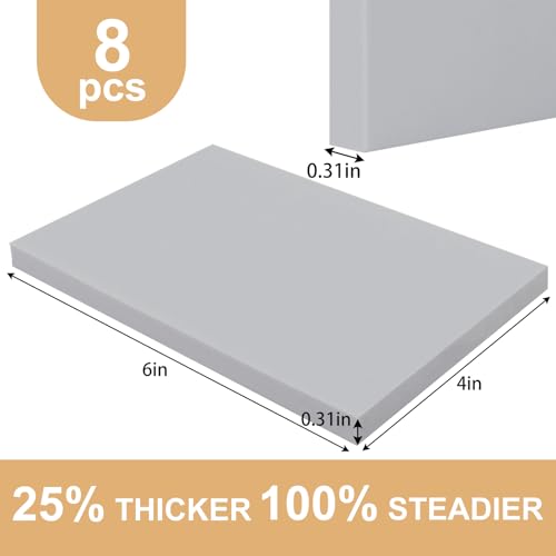 Image of SGHUO Linoleum Blocks for printmaking, 8pcs 4 inchx6 inch Gray Rubber Carving Blocks Stamp Making Kit