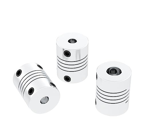 Rigid coupling,Stainless steel rigid coupling 10pcs D19L25 Aluminium CNC Motor Shaft Coupler 5mm to 8mm Flexible Coupling 19mmx25mm 3/4/5/6/6.35/7/8/10mm(3x6.35)