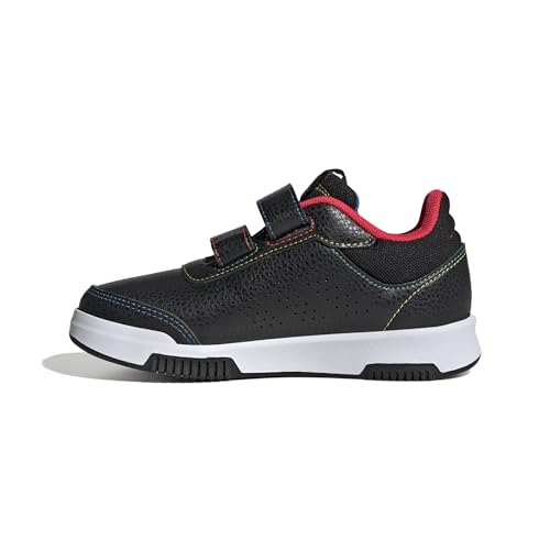 Fodera in tessuto adidas Tensaur Hook And Loop Shoes, Sneaker Unisex - Bambini e Ragazzi, Core Black Iron Met Lucid Red, 21.5 EU