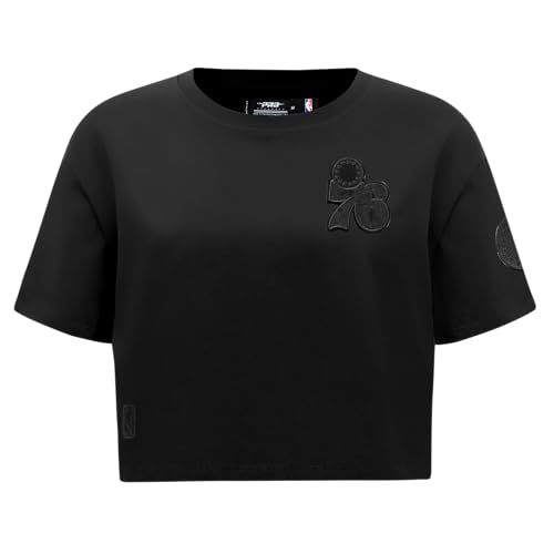 Camiseta de manga corta para mujer NBA para evitar transparencias algodón negro cómodo L