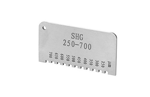 Wet Film Thickness Comb Gauge Meter, Scale Range: 50-275-300-750 μm, No. of Steps: 20, Resolution: 25/50 μm