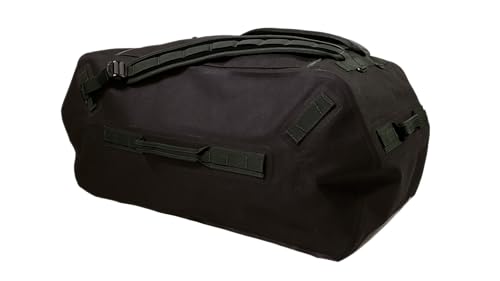 Image of Muddy Outdoors DV8 70L Waterproof Duffle Bag - Black /Peat Moss with Welded IPX6 Water-Resistant PU Construction