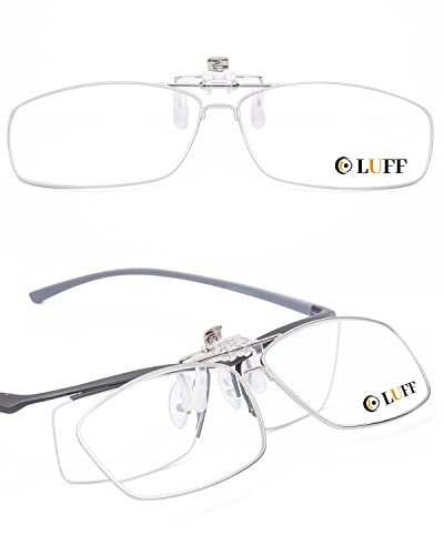 LUFF Anti-Blue Clip On Reading Glasses Can Flipped Reader for Women/Men 2PACK
