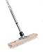 Produktbild BawiTec Qualitäts Großraumschrubber 40cm mit Teleskopstiel verstellbar 200cm PPN-Borsten weiß Schrubber Stiel Stabiler Bodenschrubber Schrubberbürste aus Holz - für Haushalt,Küche,Bad,Gastro,Gewerbe