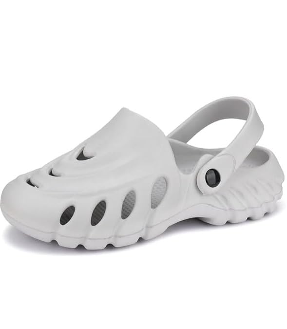 Kraasa Mens Clogs, Comfortable Summer Clogs, Slip-On Walking Mules with Indoor Outdoor for Men Grey UK 10 (B0D2W29413) Amazon Price History, Amazon Price Tracker