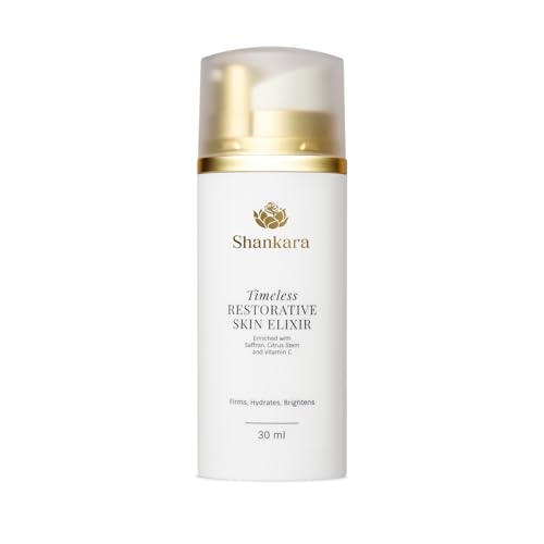 Shankara Timeless Restorative Skin Elixir 30ml | Vitamin C, Red Gold Saffron & Active Citrus Stem Cells