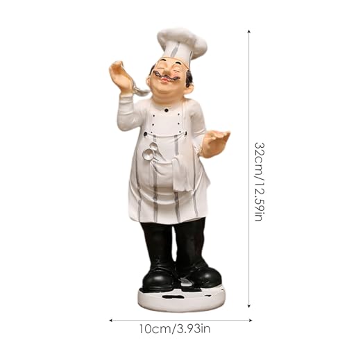 Figurine de comptoir de chef cuisinier et statues de centres de table