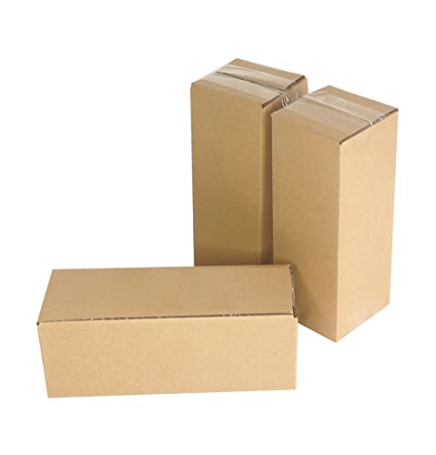 PACK4YA 200×75×75mm Long Corrugated Cardboard Boxes Royal Mail Small Parcel Postal Boxes for Posting Brown Mailing Postage Shipping Box for Small Business, Storing or Gift (10 Pieces)