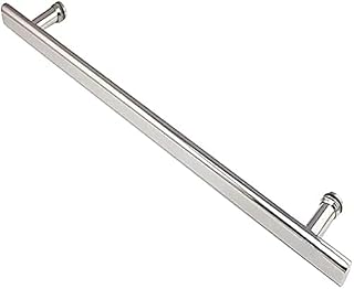 Push and Pull Glass Door Handle,Bathroom Door Handle T Bar Stainless Steel Shower Entry Door Handle Glass Door Single Side Push Pull Bar Shower Screen Door Knob Replacement Sets (Size : 70cm/27.5inch)
