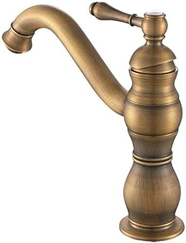 Grifo de lavabo alto monomando para lavamanos sobre encimera en cuartos de baño modernos y rústicos