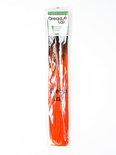 Extensions dreadlocks synthétiques double extrémité noir orange tresse - 2
