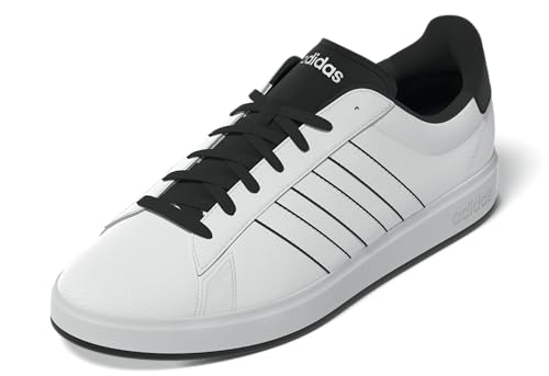 adidas Men's Grand Court 2.0, White/White/Black, 10