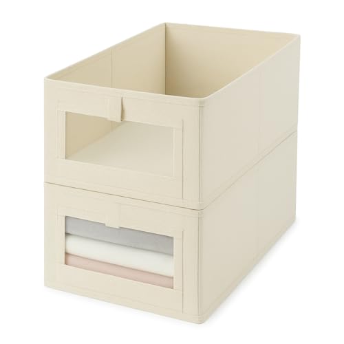 Caixa Organizadora 18L Dobrável com Visor Transparente | Cesto Mu...