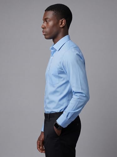 Image of INKAST Men's Cotton Blend Plain Formal Shirt | Full Sleeves Solid Shirts| Straight Regular Fit | Office and Regular Wear
