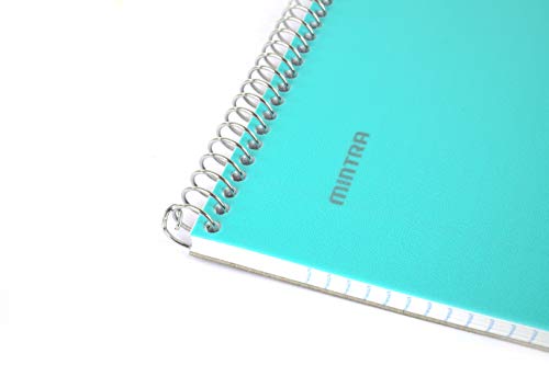Carnet de notes à spirale Mintra bleu sarcelle 3pk pour le bureau - 5