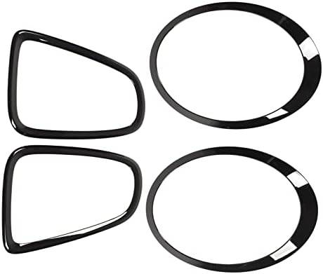4pcs Gloss Black Trims Taillight Cover, Headlight Cover Trims, Headlight Taillight Surround Cover Trims Replacement for Mini R56 R57 R58 R59 S JCW 20072015