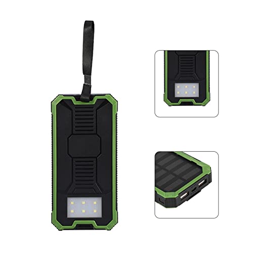 Power Bank op zonne-energie, 20.000 mAh, draagbare oplader, snel opladen, dual USB, groen, doe-het-zelfset voor sport en school - Afbeelding 4