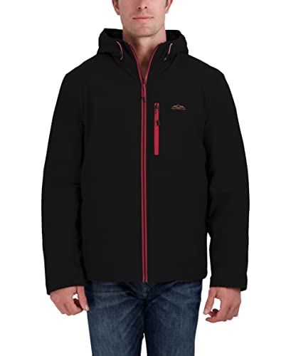 Image of HFX Men's Water Resistant Softshell Jacket Long Sleeve Zip Up Sherpa Lined Hooded Coat
