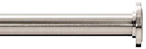 Image of Ivilon Tension Curtain Rod - Spring Tension Rod for Windows or Shower, 36 to 54 Inch. Brushed Nickel