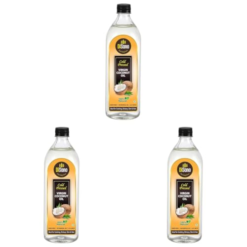Image of DiSano Cold Pressed Virgin Coconut Oil, 250 ml (Pack of 3)