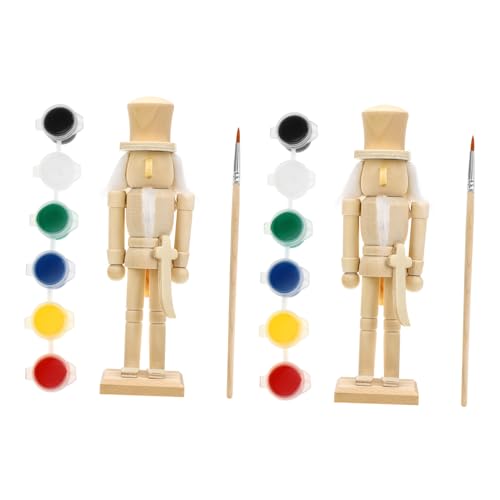 Materiali naturali: realizzato in legno massello, schiaccianoci da dipingere e schiaccianoci in legno non rifinito, ogni articolo offre una base naturale e affidabile per progetti di pittura di schiaccianoci, marionette di schiaccianoci, statuette di schiaccianoci non rifinite