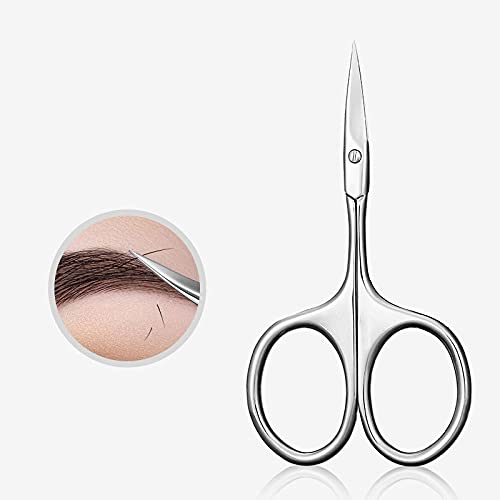 Tijeras for manualidades, tijeras for cejas, hoja curva, herramienta profesional for quitar cejas, manicura de, recortador de precisión. Tijeras