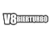 1 x 2 Plott Aufkleber V8 Bierturbo Bier Turbo Spruch Fun Lustig Sticker Tuning