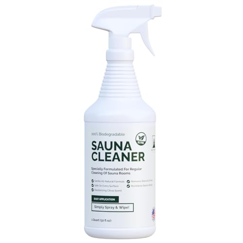 Northwood Sauna - Sauna Cleaner - Natural Wood Cleaner & Deodorizer - Ready-To-Use Spray - 1 Quart (32 Fl Oz)