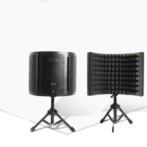 Cubierta Paravientos para Micrófono Toyvian con Escudo de Aislamiento de Tres Paneles Pequeño y Soporte de Escritorio, Filtro de Sonido Antirruido para Micrófono de Estudio de Grabación, Equipo de Tratamiento Acústico miniatura 6