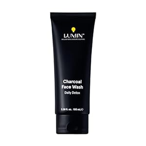 Lumin Charcoal Face Wash for Men – Daily Detox Cleanser, Hydrating Face Wash, Gently Removes Dirt & Oil, Unclogs Pores, Exfoliates, Refreshing Skincare for All Skin Types, 3.4oz