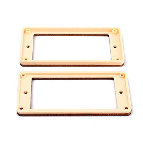 Milisten Acoustic Pickup 2Pcs Pickup Mounting Rings Maple Wood Double Coil Frame Mounting Rings With 8 Screws Replacement Parts For Electric Guitar Khaki V Guitar #TOP1