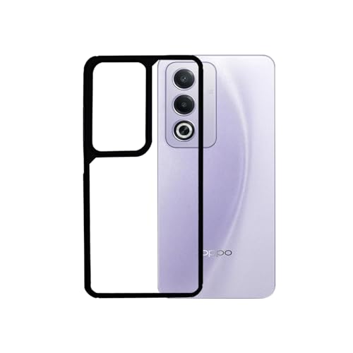 Image of AIBEX Crystal Clear Back Case Compatible with Oppo K12x 5G / Oppo A3 Pro 5G Back Cover Case | 360 Degree Protection | Shock Proof Design | Transparent Back Cover (PC & TPU, Black)
